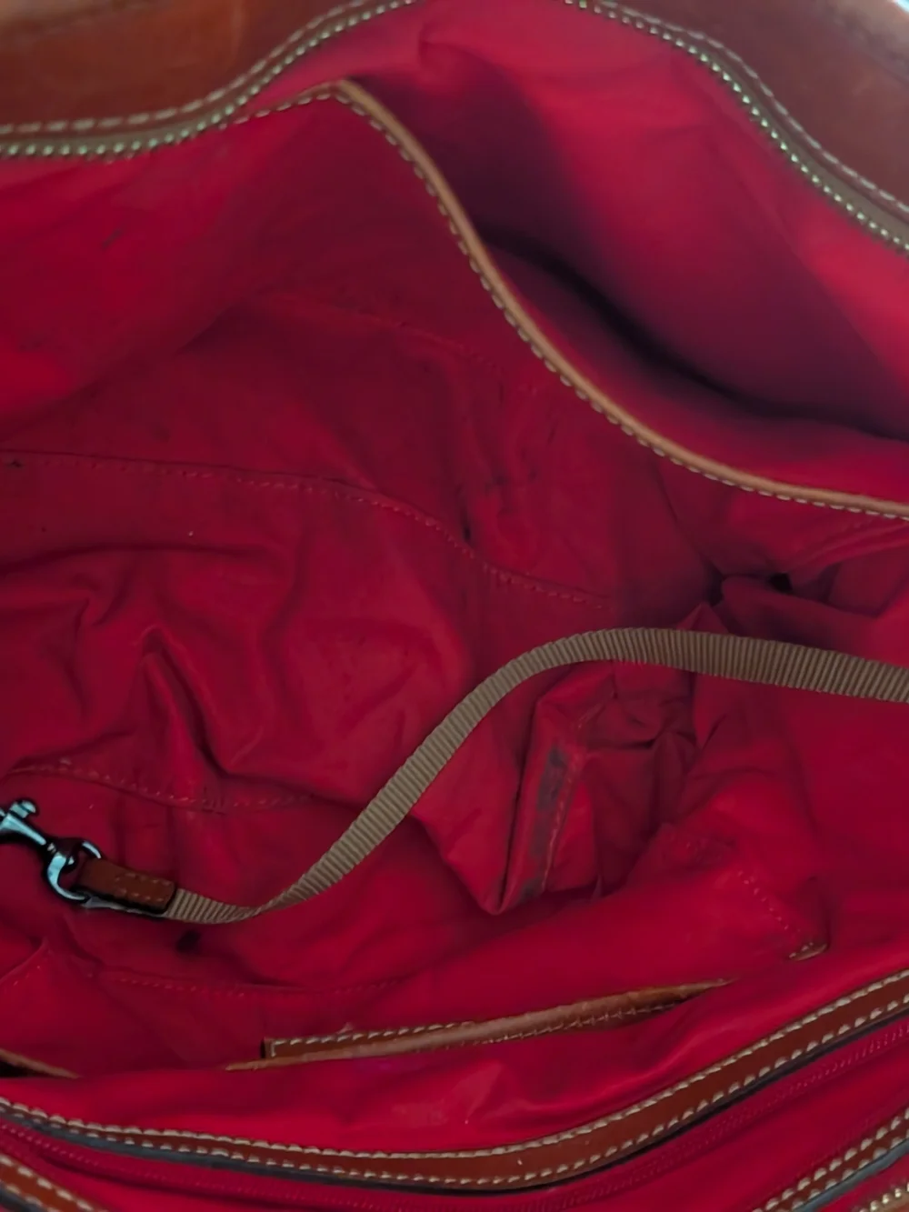 Dooney & Bourke Burgundy Leather Tote Bag